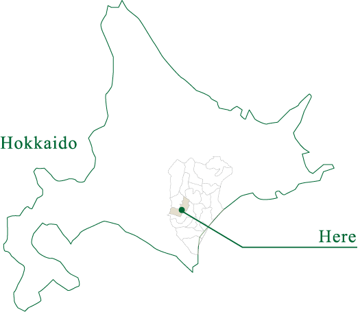 所在地を示した北海道のイラスト